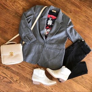 VTG Pendleton Gray Wool Blazer Jacket 70s L/XL